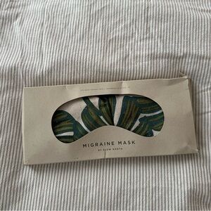 Brand new Slow North Migraine Mask with Green and Blue Pattern